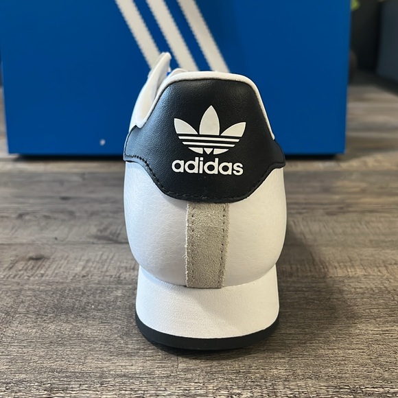 NWT Adidas Originals SAMOA Men's Shoes - White/Black Stripes - 675033 - Picture 6 of 12